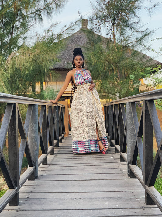 Irresistible Charm African Print Maxi Dress