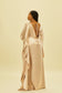 Simply Stunning Tie-Back Flared Sleeve Gown