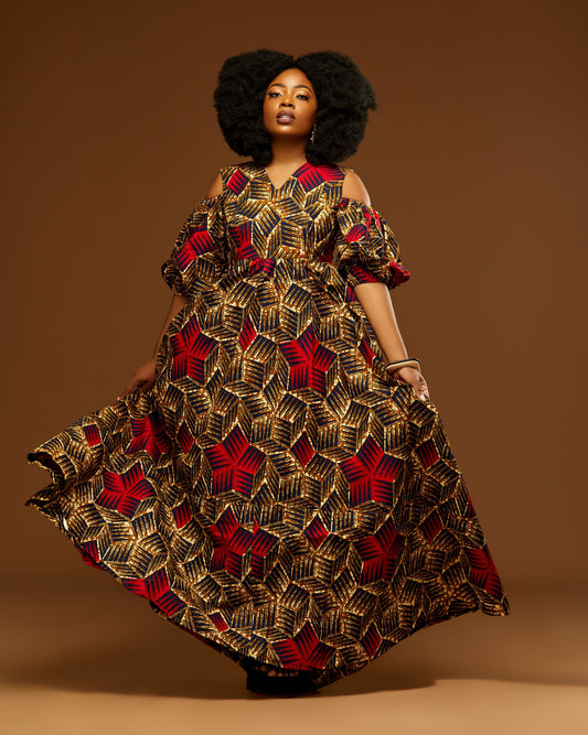 She’s Grace African Print Maxi Dress